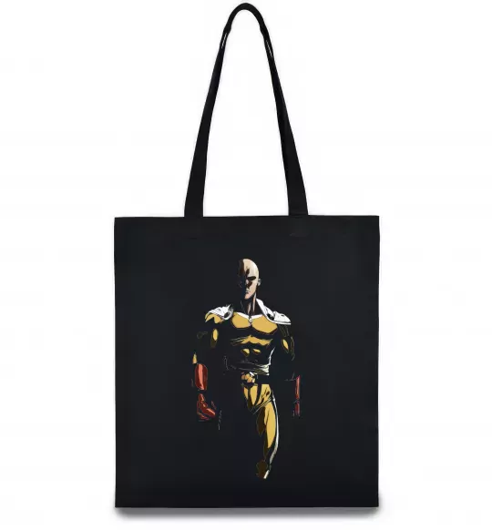 Еко-сумка One punchman silhouette Чорний фото