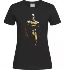 Женская футболка One punchman silhouette Черный фото