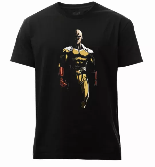 Мужская премиум футболка One punchman silhouette Черный фото