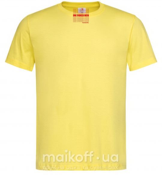 Мужская футболка One puch man text Лимонный фото
