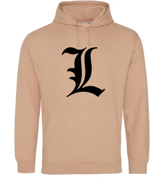 Чоловіча толстовка (худі) Death note L Пісочний фото