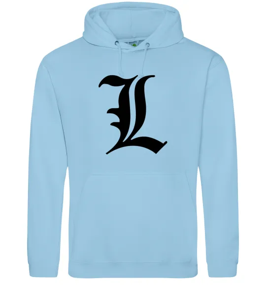 Чоловіча толстовка (худі) Death note L Блакитний фото