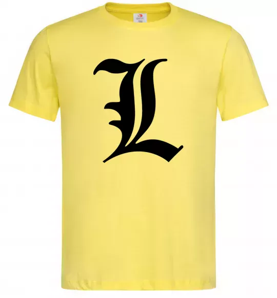 Чоловіча футболка Death note L Лимонний фото