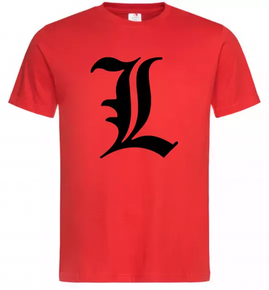 Чоловіча футболка Death note L Червоний фото