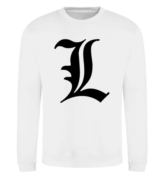 Світшот Death note L Білий фото