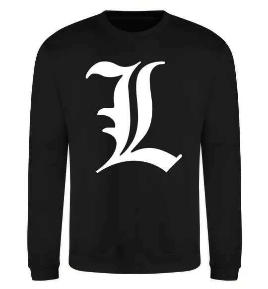 Світшот Death note L Чорний фото