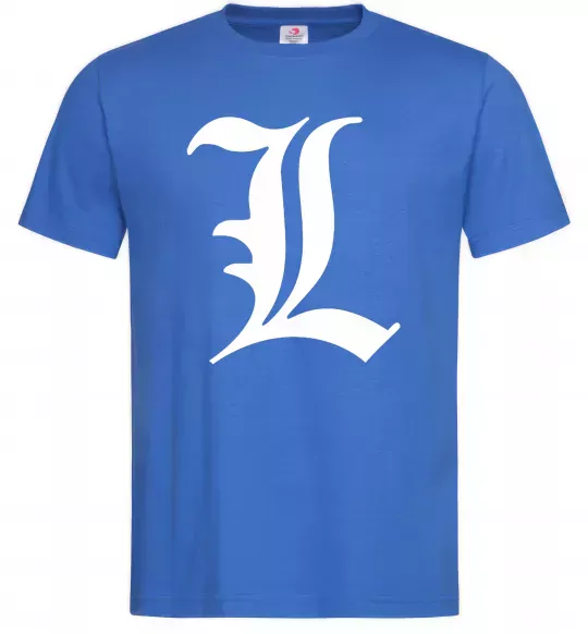 Чоловіча футболка Death note L Яскраво-синій фото