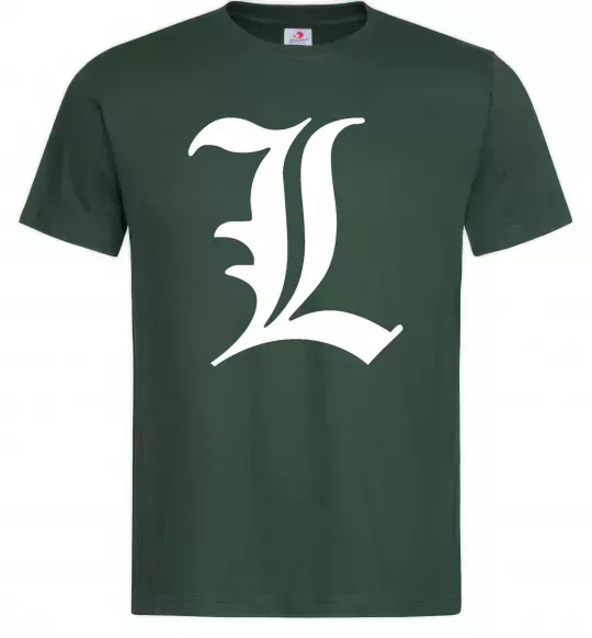 Чоловіча футболка Death note L Темно-зелений фото