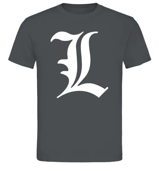 Чоловіча футболка Death note L Графіт фото