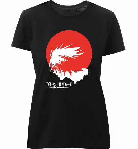 Женская премиум футболка Зошит смерті Ел Черный фото