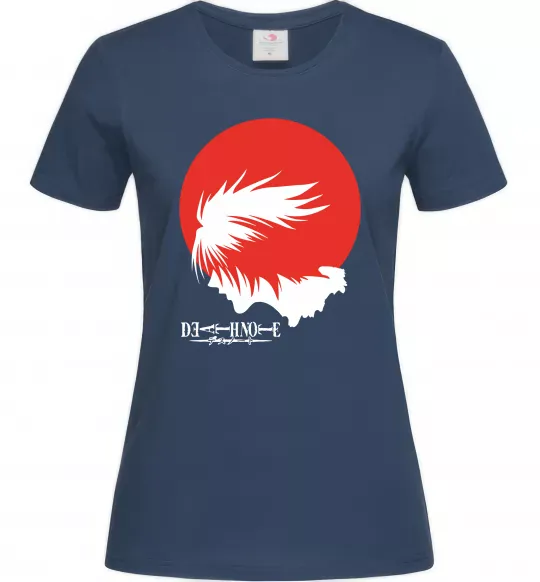 Жіноча футболка Зошит смерті Ел Темно-синій фото