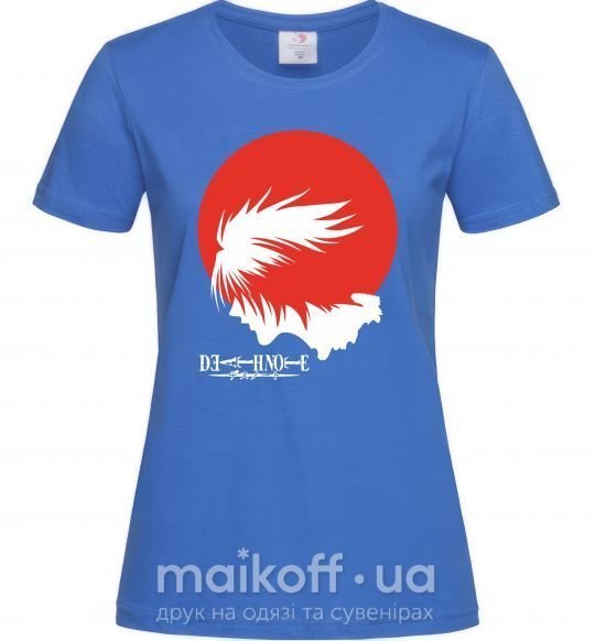Женская футболка Тетрадь смерти Эл Ярко-синий фото