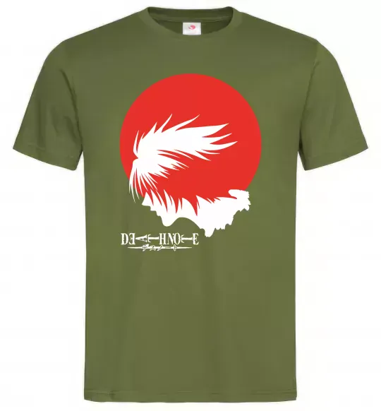 Чоловіча футболка Зошит смерті Ел Оливковий фото