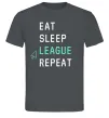 Чоловіча футболка eat sleep league repeat Графіт фото