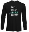 Реглан eat sleep league repeat Чорний фото