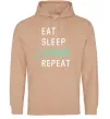 Жіноча толстовка (худі) eat sleep league repeat Пісочний Жіноча толстовка (худі) eat sleep league repeat Пісочний фото