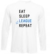 Лонгслів eat sleep league repeat Білий фото