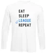 Лонгслив eat sleep league repeat Белый фото