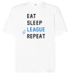 Футболка Оверсайз eat sleep league repeat Белый фото