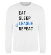 Свитшот eat sleep league repeat Белый фото