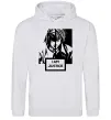 Мужская толстовка (худи) death note L i am justice Серый меланж фото