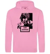 Жіноча толстовка (худі) death note L i am justice Рожевий фото