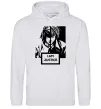 Женская толстовка (худи) death note L i am justice Серый меланж фото