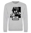 Світшот death note L i am justice Сірий меланж фото