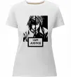 Женская премиум футболка death note L i am justice Белый фото