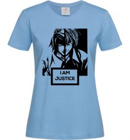 Жіноча футболка death note L i am justice