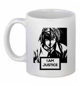 Чашка керамическая death note L i am justice Чашка керамическая death note L i am justice