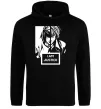 Женская толстовка (худи) death note L i am justice Черный фото