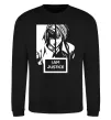 Світшот death note L i am justice Чорний фото