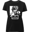 Женская премиум футболка death note L i am justice Черный фото