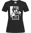 Женская футболка death note L i am justice Черный фото