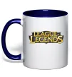 Чашка з кольоровою ручкою League of legends logo Глибокий темно-синій Чашка з кольоровою ручкою League of legends logo Глибокий темно-синій фото