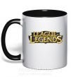 Чашка з кольоровою ручкою League of legends logo Чорний фото