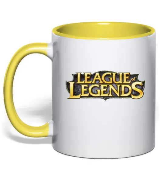 Чашка с цветной ручкой League of legends logo Лимонный фото