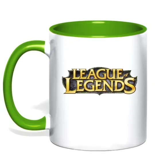 Чашка с цветной ручкой League of legends logo Лаймовый фото