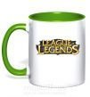 Чашка з кольоровою ручкою League of legends logo Зелений фото