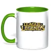Чашка з кольоровою ручкою League of legends logo Зелений Чашка з кольоровою ручкою League of legends logo Зелений фото