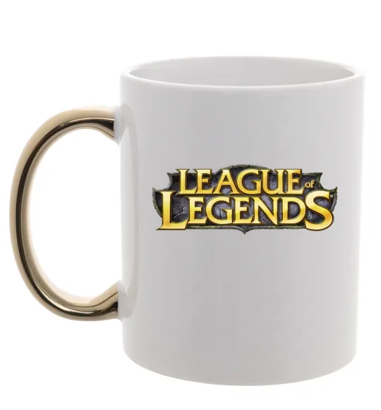 Чашка з кольоровою ручкою League of legends logo Золото фото