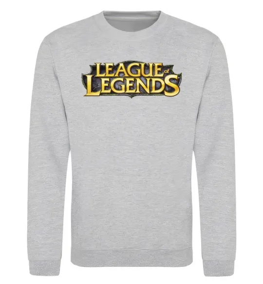 Світшот League of legends logo Сірий меланж фото