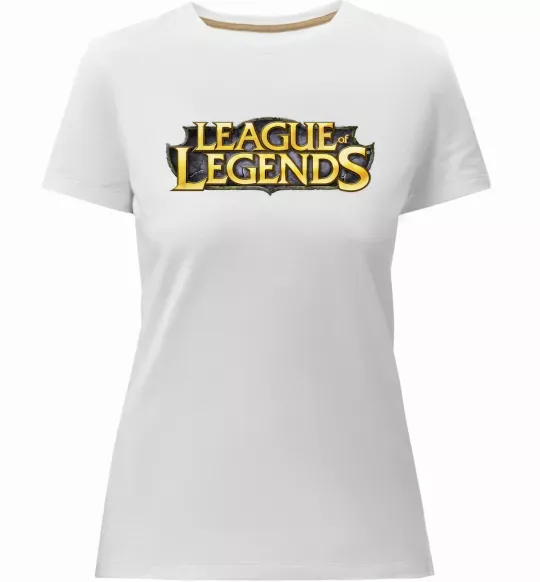 Женская премиум футболка League of legends logo Белый фото