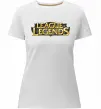 Женская премиум футболка League of legends logo Белый фото