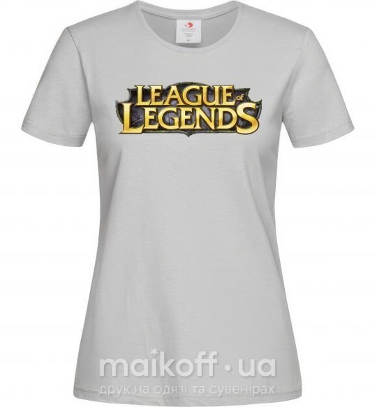 Женская футболка League of legends logo Серый фото