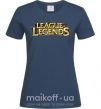 Жіноча футболка League of legends logo Темно-синій фото