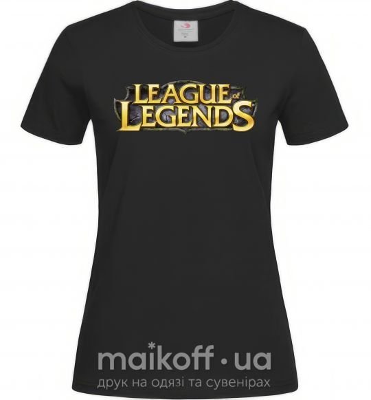 Жіноча футболка League of legends logo Чорний фото