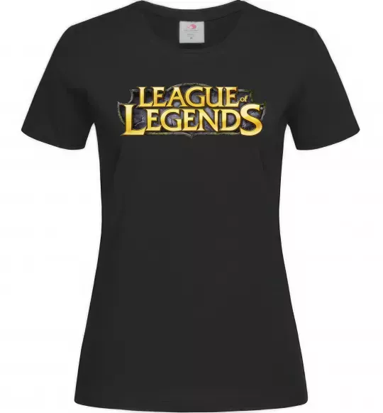 Женская футболка League of legends logo Черный фото