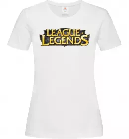 Женская футболка League of legends logo Белый фото